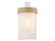  1048-BA1 NWT-CS - Chatham 1-Light Wall Sconce in Natural White with Clear Sandblasted Glass